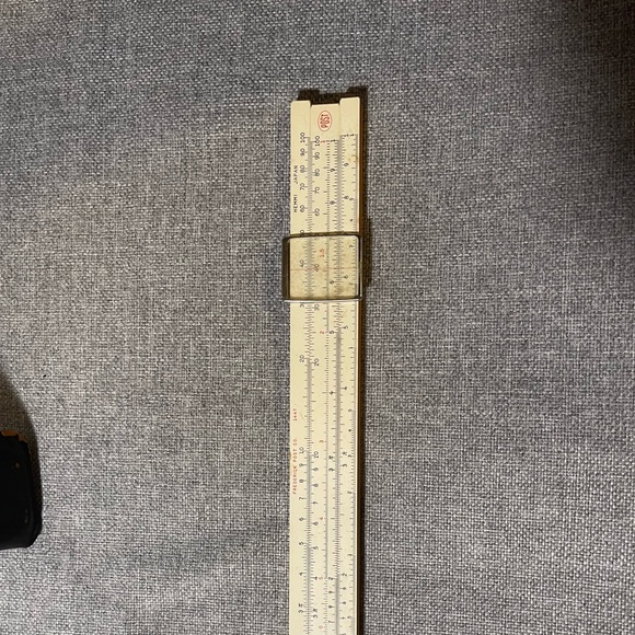 Vintage Frederick Post Co. 1447 Bamboo Slide Rule Ruler with Case Japan - Picture 4 of 16